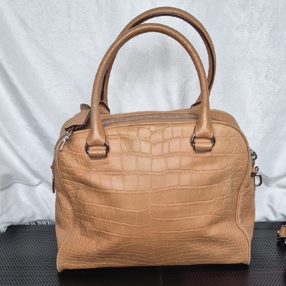 Michael Kors Tan Crocodile-Embossed Women's Handbag - Picture 11 of 15